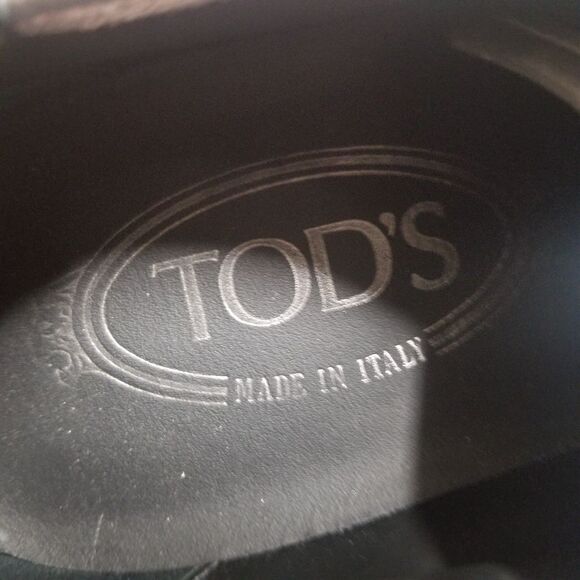 Tod's Grey Blue Leather And Nubuck Suede Low Top Sneakers 38 - Picture 10 of 11